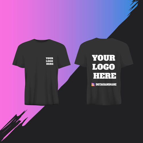 Front and Back Custom T-shirt (Discount when you buy 12 or more)