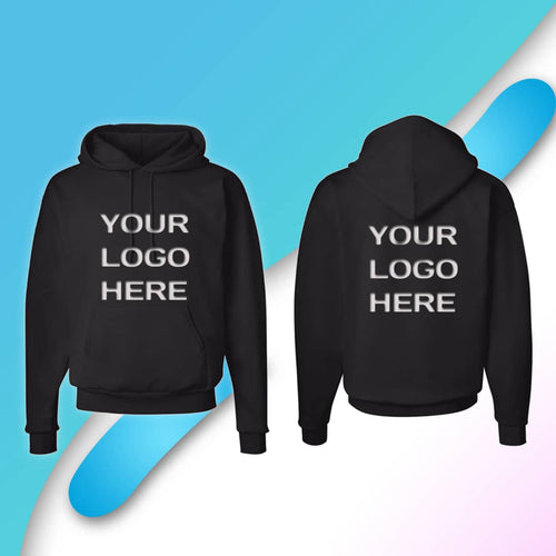 Custom hoodie front and back logo